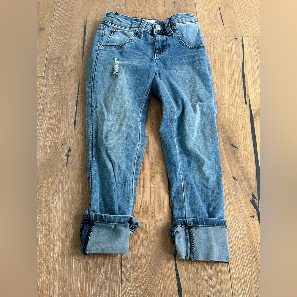 Hudson Cropped Girls Kids Jeans Ripped - Size 7